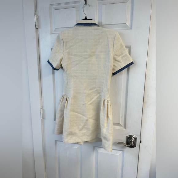 Seville Denim Trim Tweed Blazer Mini Dress - Picture 3 of 5